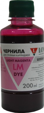 Чернила LOMOND LE08-002LM Light Magenta,200мл, код 0205664